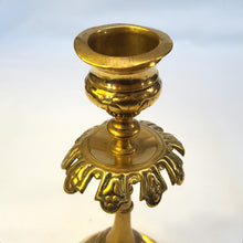 Load image into Gallery viewer, Pair of antique brass candlesticks
