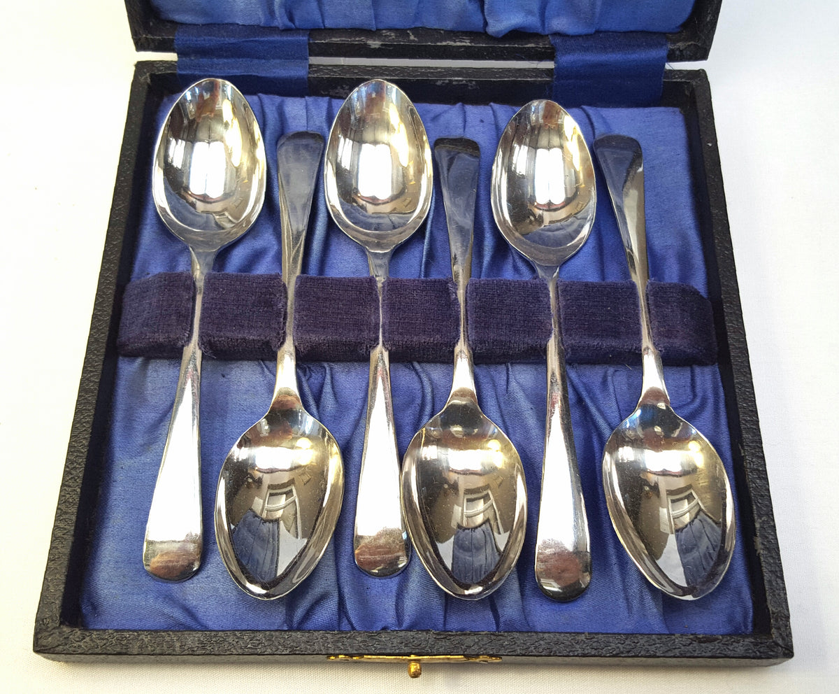 Set of Six Sipella Deluxe Stainless Steel Teaspoons – Cased, Sheffield, England
