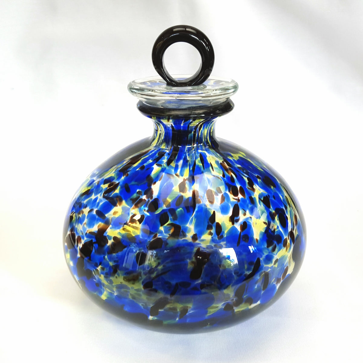 Striking and Highly Decorative Hand-Blown Art Glass Decanter