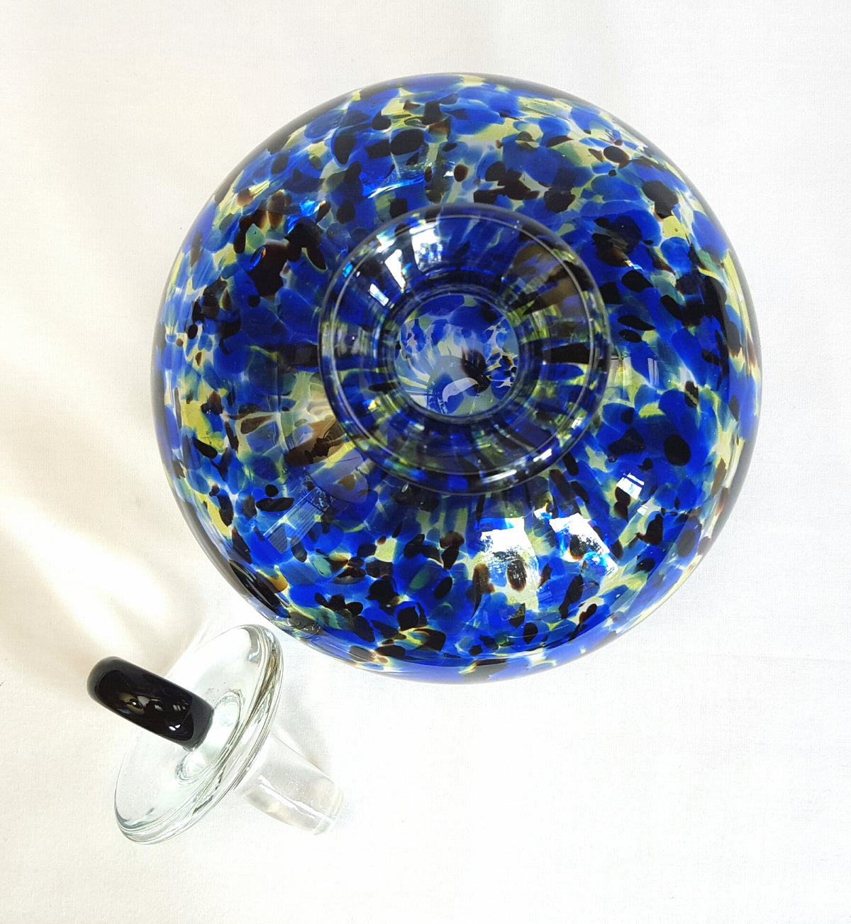 Striking and Highly Decorative Hand-Blown Art Glass Decanter