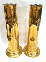 Load image into Gallery viewer, Pair of antique brass Nestor vases
