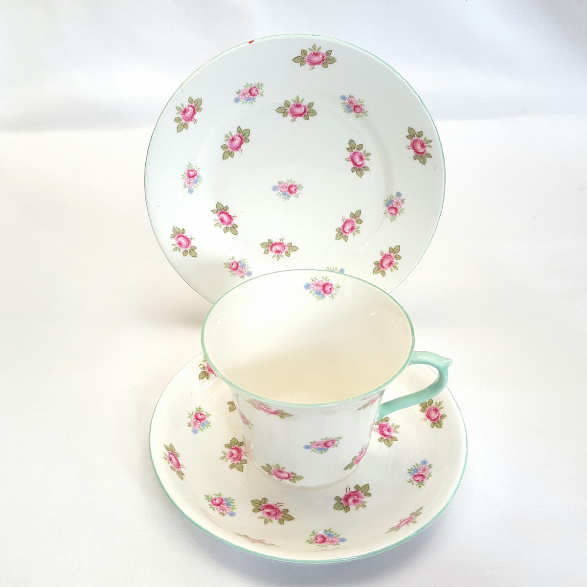 Vintage Shelley Fine Bone China Trio – ‘Rosebud’ Pattern 13426, England