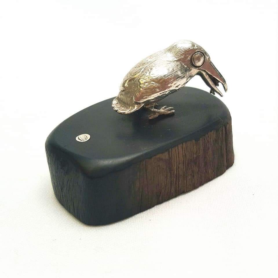 Hallmarked Sterling Silver Kingfisher Sculpture by Patrick Mavros