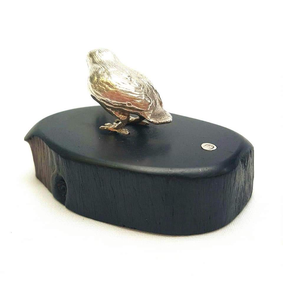 Hallmarked Sterling Silver Kingfisher Sculpture by Patrick Mavros